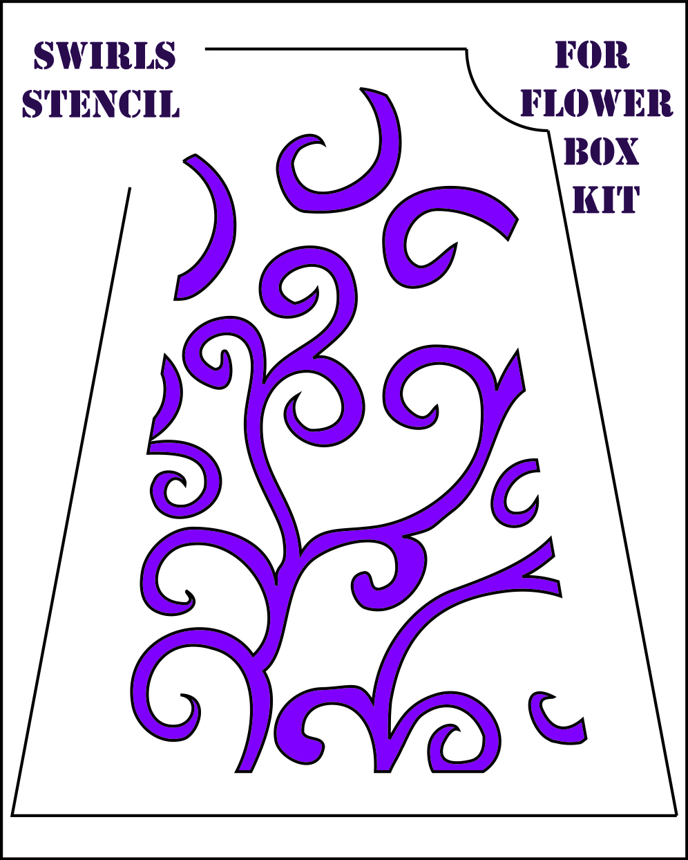 Swirls Stencil for Flower Box Keepsake Kit